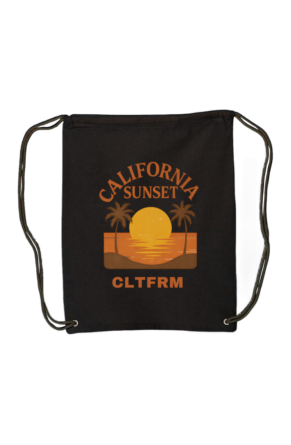 “Sunset Carry-All” Canvas Drawstring Backpack