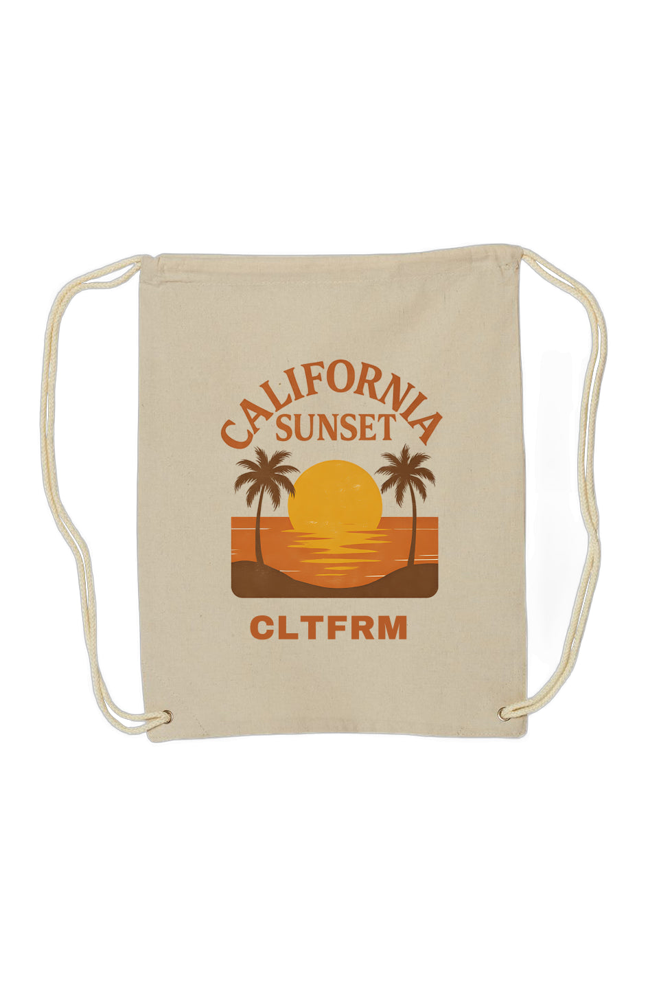 “Sunset Carry-All” Canvas Drawstring Backpack